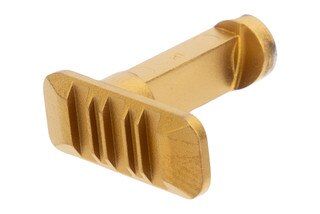 Springfield Hellcat Takedown Lever with gold finish and serrated texture